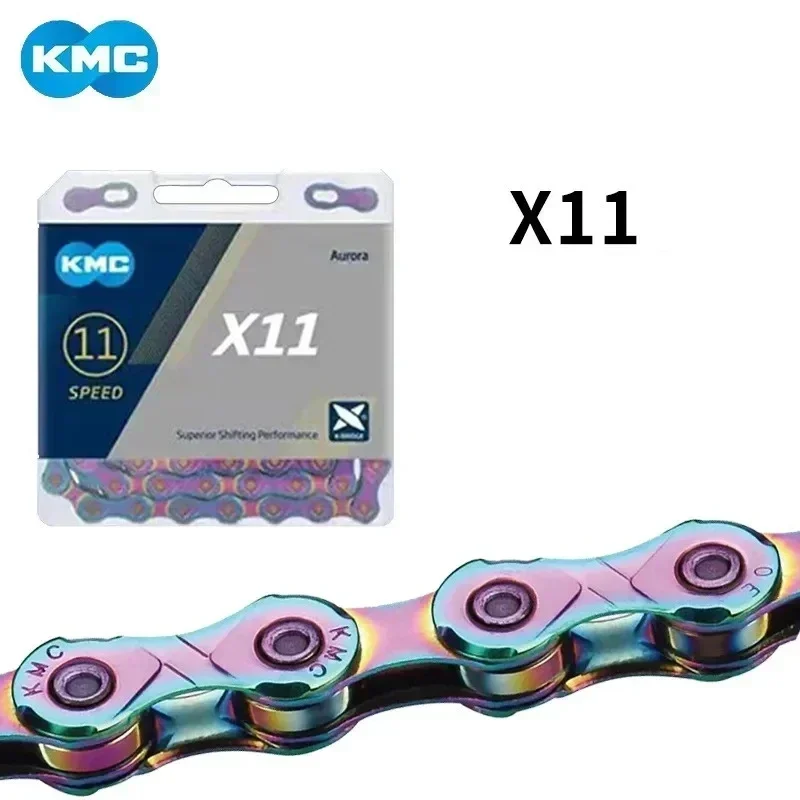 KMC Łańcuch rowerowy X11 X11SL/EL MTB Rower szosowy Srebrny Złoty Łańcuch 11V 11Speed Łańcuch rowerowy Korba rowerowa do części rowerowych Shimano SRAM