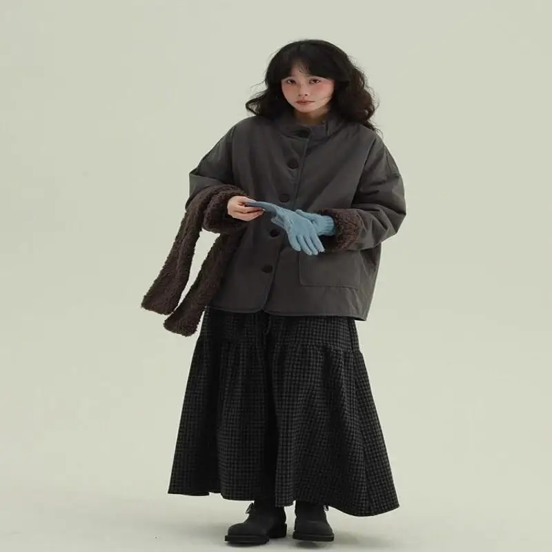 Gonna da donna Gonna torta scozzese autunno e inverno Donna Vintage Inverno Nuova gonna casual a linea Nuova collezione Versatile retrò