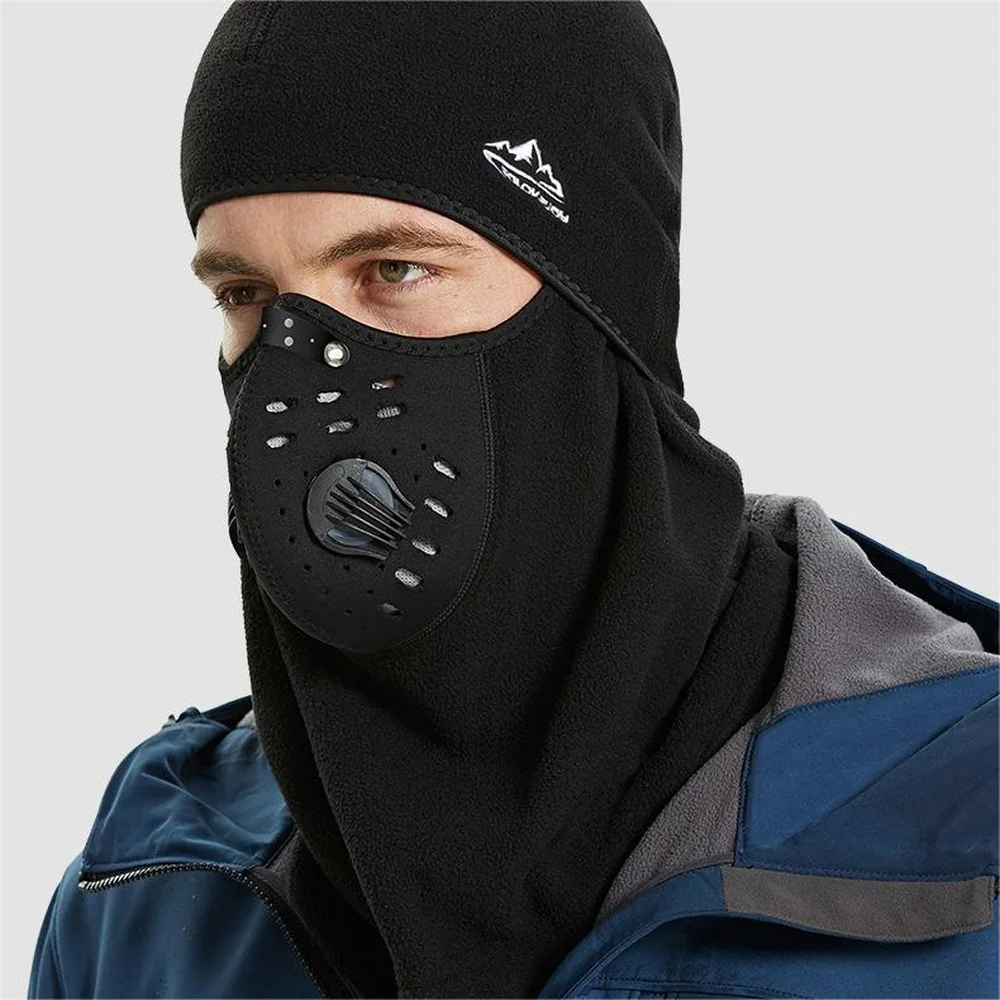 الشتاء الدراجات قناع الوجه الكامل الصوف الحراري الدفء يندبروف ركوب الدراجات قناع الوجه بالاكلافا التزلج الصيد التزلج قبعة أغطية الرأس
