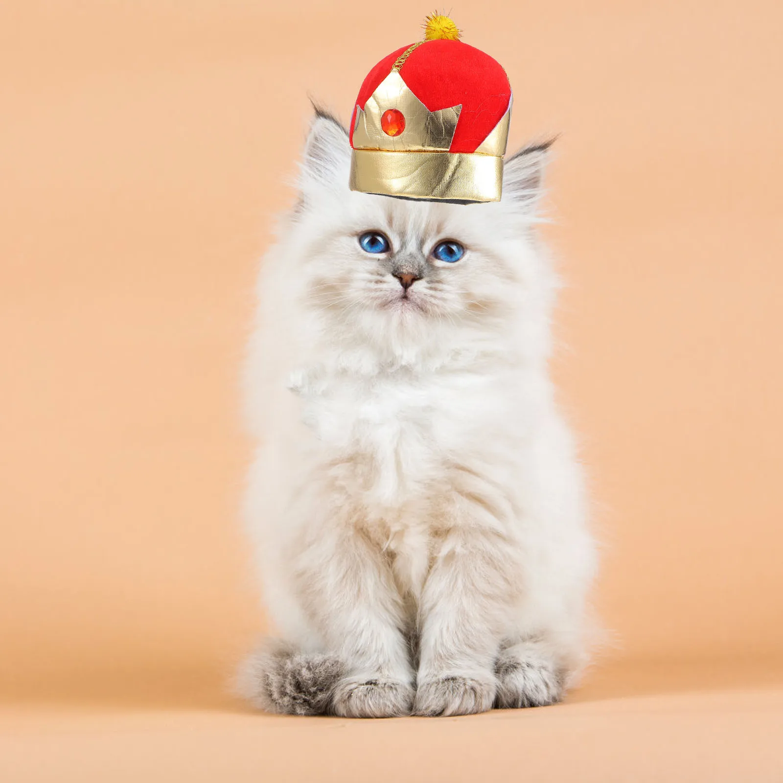 

Crown Hat Adjustable Rope Lightweight Cloth Decorative Birthday Party Hat for Dogs Cats Puppies Festival Supplies