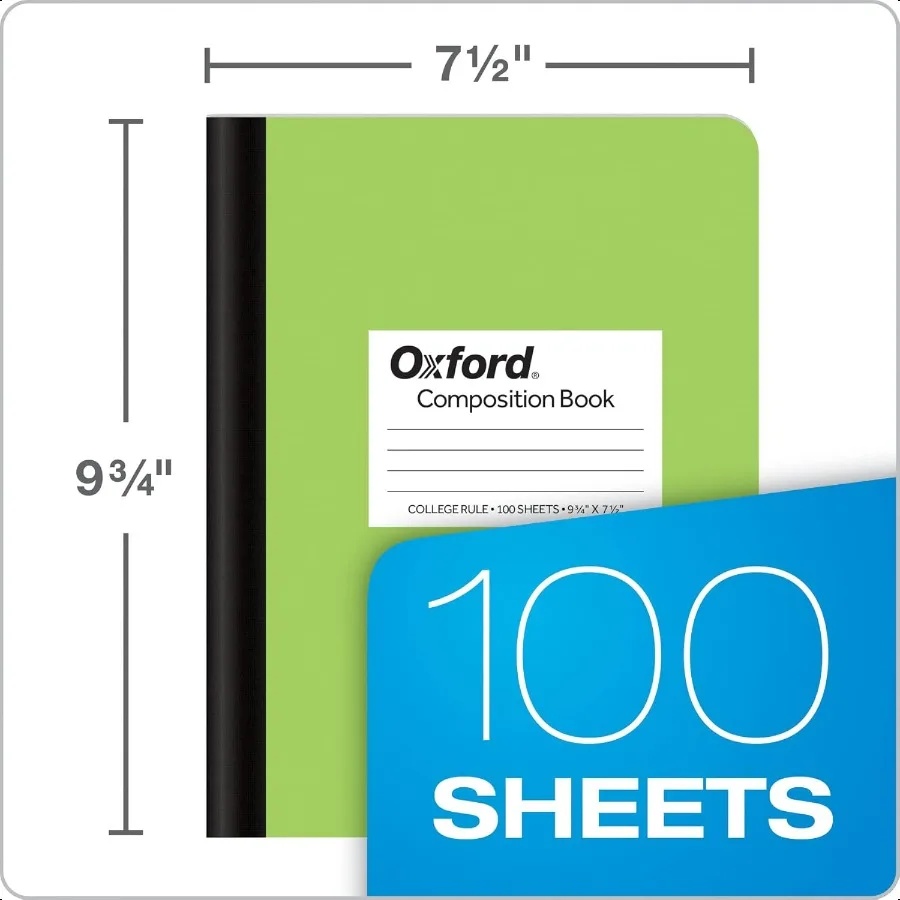 Composition Notebooks 6 Pack Cover Colors Vary College Ruled Paper 93 4 x 71 2 Inch School Journals Assorted Pastel Covers 100