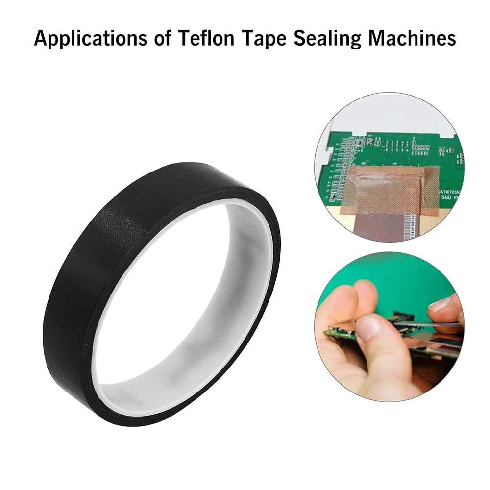 

Heat Resistant Tape High Temperature Heat Transfer Tape PTFE Film Adhesive Tape10m 33ft Length Black