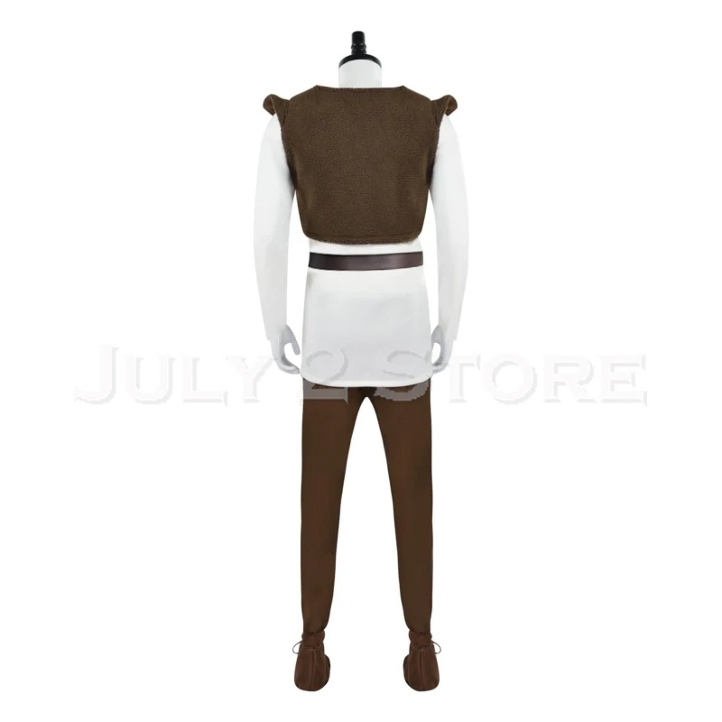 Disfraz de SHrek para Cosplay, máscara de monstruo verde, guantes de caballero, uniformes para disfraz, traje de fiesta de Halloween para hombre, Top de juego de rol, pantalones, chaleco 2025