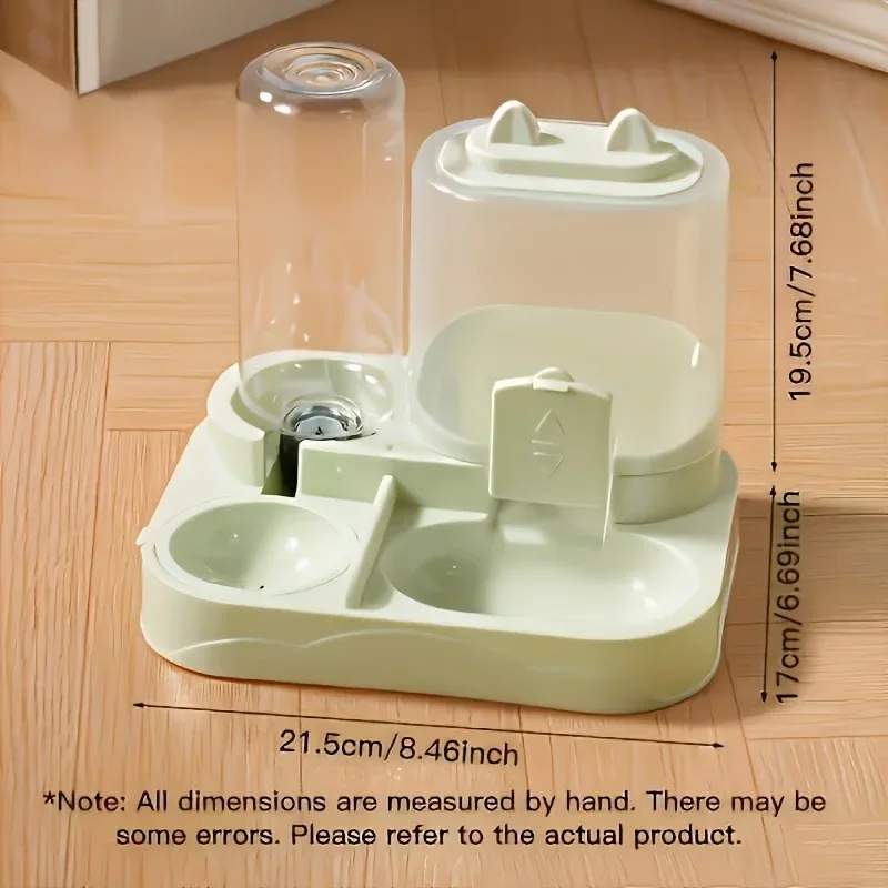 2-in-1-Futter- und Wasserspender für Haustiere mit Schwerkraftfunktion, großer Kapazität, auslaufsicherer Futterschale, leicht zu reinigen, mit Haarfilter für Katzen und kleine Hunde. – Detail 8