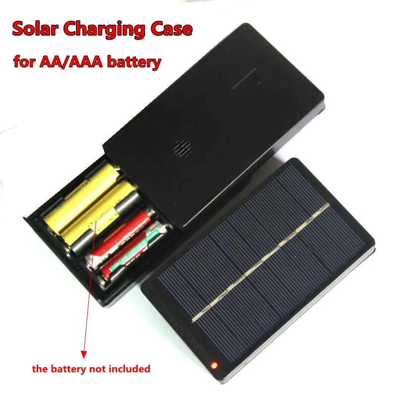 AA / AAA Battery Charger Charging Box Portable 8W 4V Solar Battery Charger for AA and AAA Batteries Dropshipping without Battery