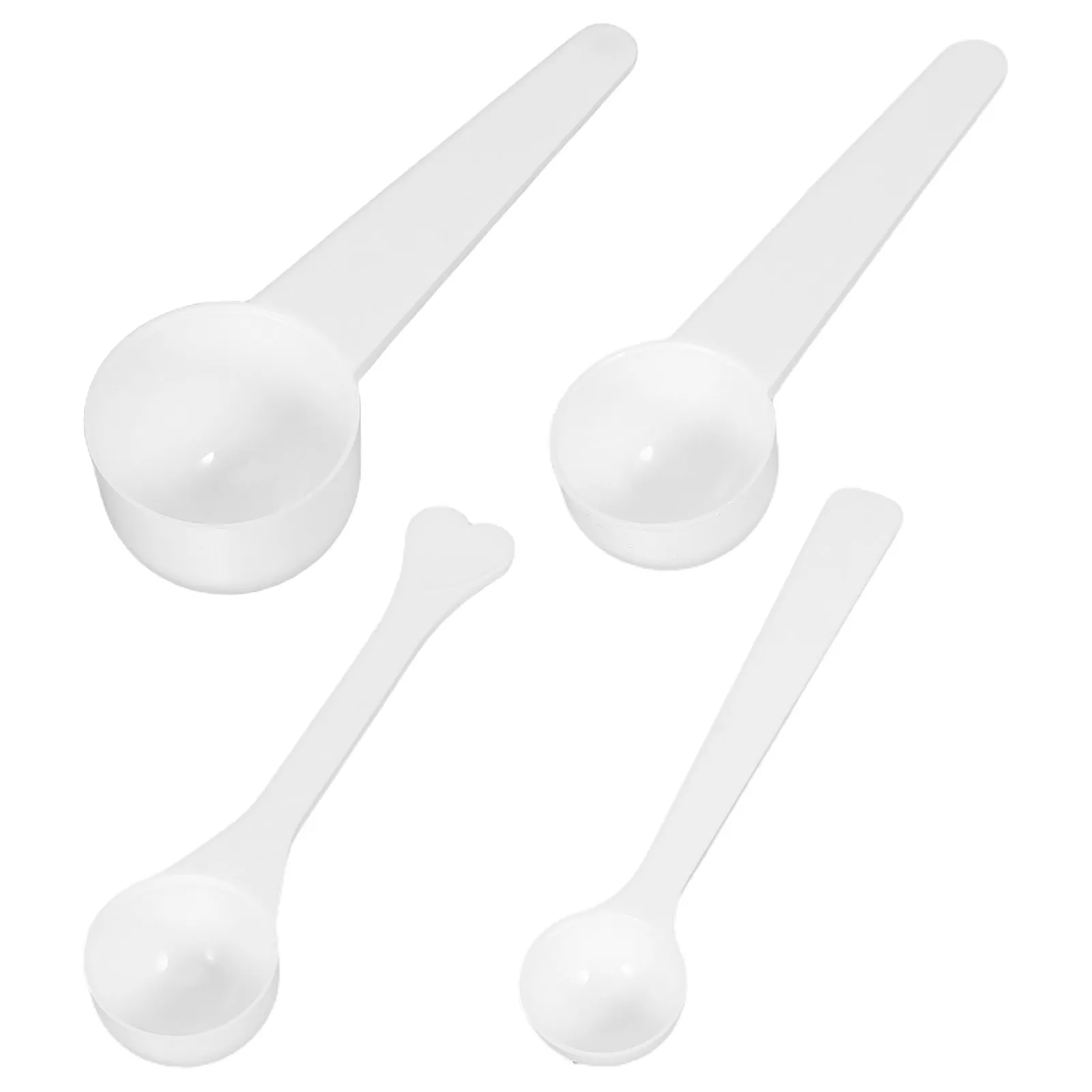 4Pcs Plastic Measuring Spoons Set Ergonomic Long Handle Scoop for Coffee Protein Milk Powder Formula Flour Salt Tea Sugar - view 5