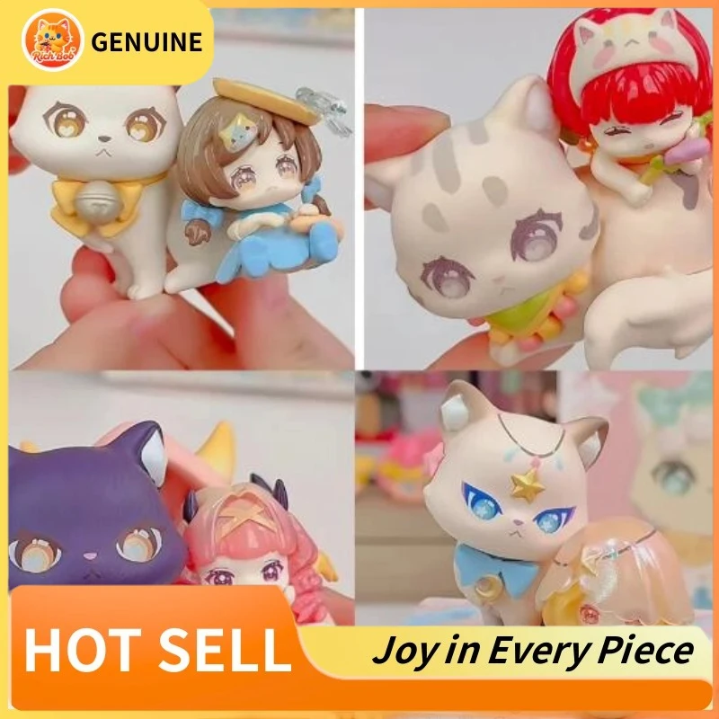 

Original Nianai Little Cat Companion Series Cat Figurine Birthday Gift For Girls Berry Cat Cute Blind Box Trendy Collectible Toy