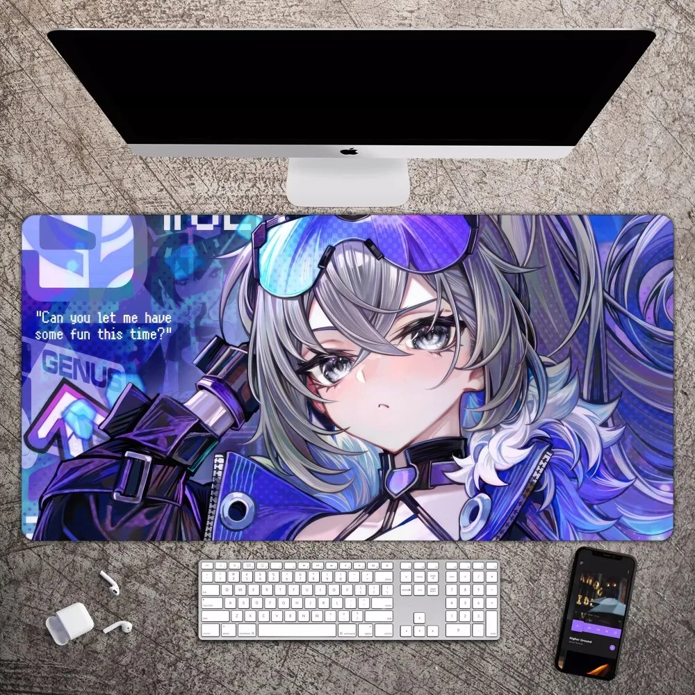 Honkai Star Rail Silver Wolf Mousepad Large Gaming Compute Gamer PC Keyboard Mouse Mat