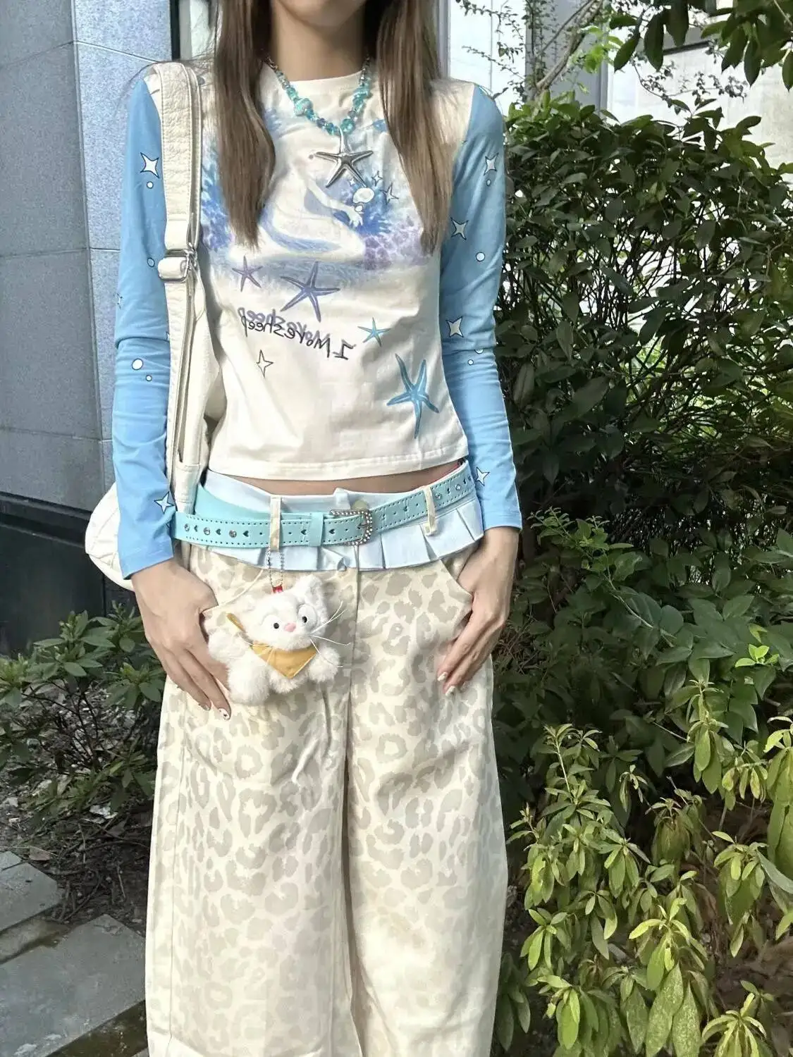 

Винтажные тонкие панели Kores, шикарная уличная женская одежда, лоскутные готические футболки для электронных девочек, универсальные свободные укороченные футболки меньшинств