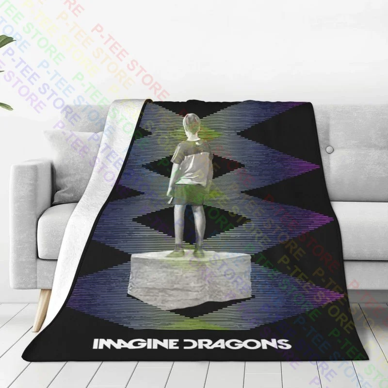 Imagine dragões zig zag rockabilia cobertor shaggy para cama coral velo sofá dedicado sofá decorativo