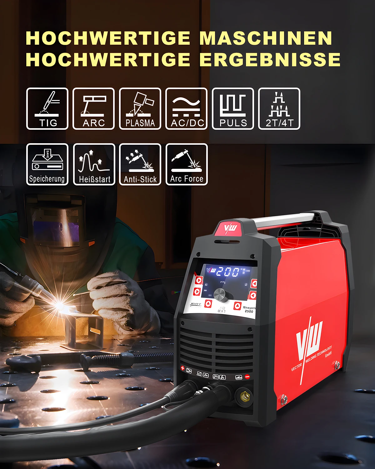 Stahlwerk &vector Acdc TIG Aluminum Welding Machine New York 2500 Plasma Cutter Machine Arc Welder