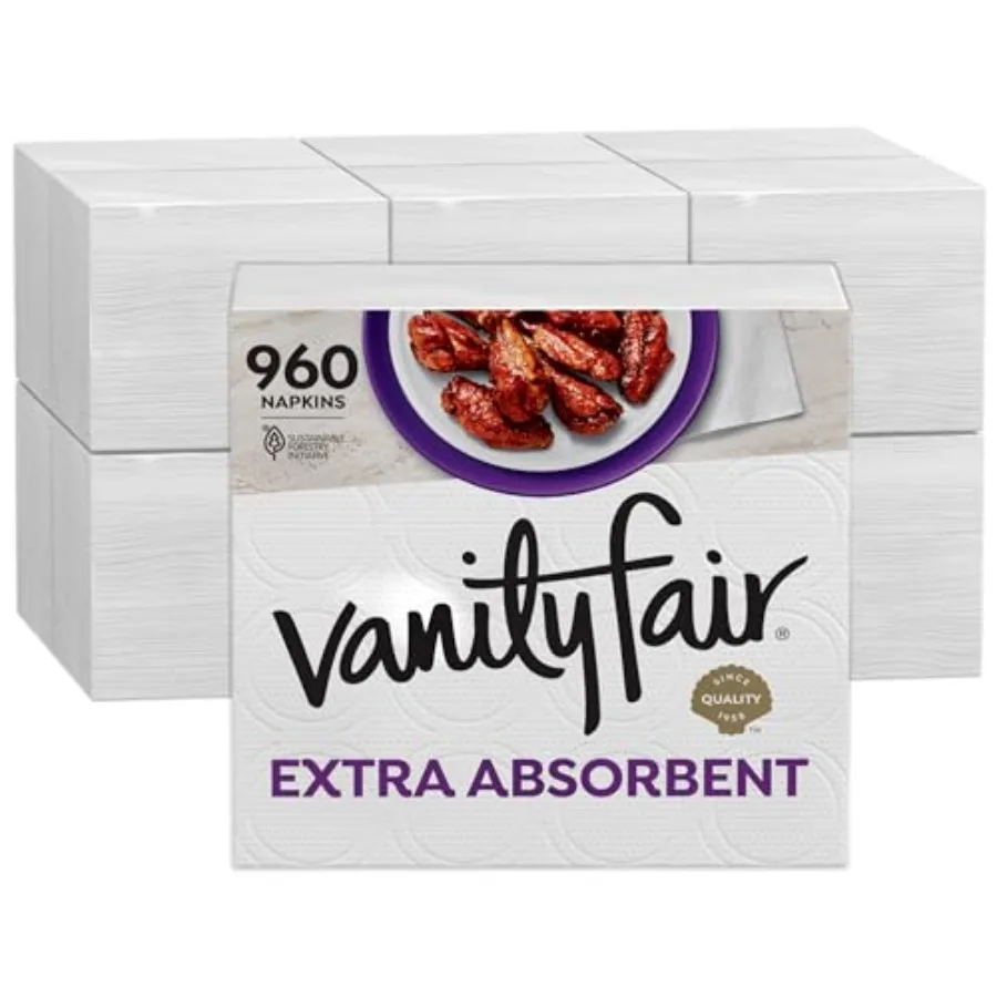 

Vanity Fair Extra Absorbent Premium Paper Napkins,,Disposable Napkins Made Soft and Strong for My Meals and Everyday Use