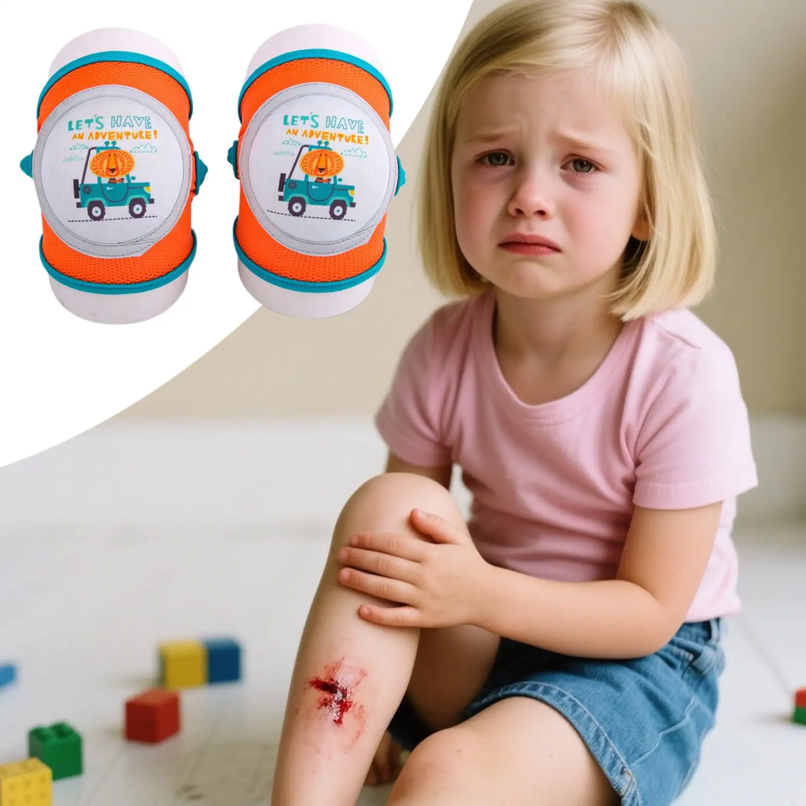 الطفل الزحف منصات الركبة 0-5 سنوات تنفس الاطفال دعامة الركبة واقية دعامة مرنة للبنين المشي الدراجات الدراجة التزلج #5