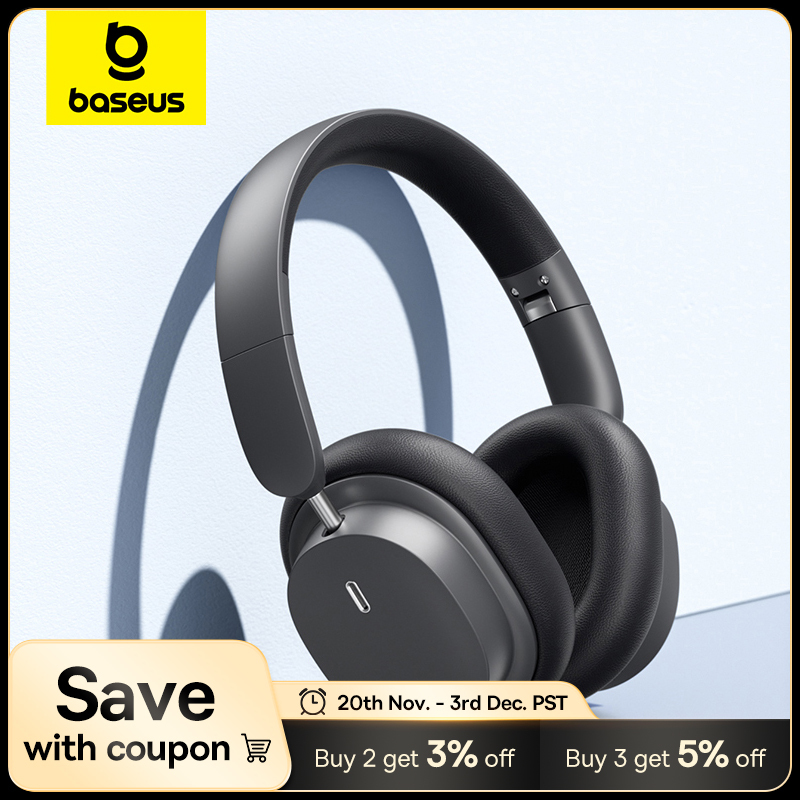  Baseus Bowie D05 Wireless Headphone Bluetooth 5.3 Earphone HIFI Level Headset 40mm Driver Foldable Over Ear Headphone 70H Time 