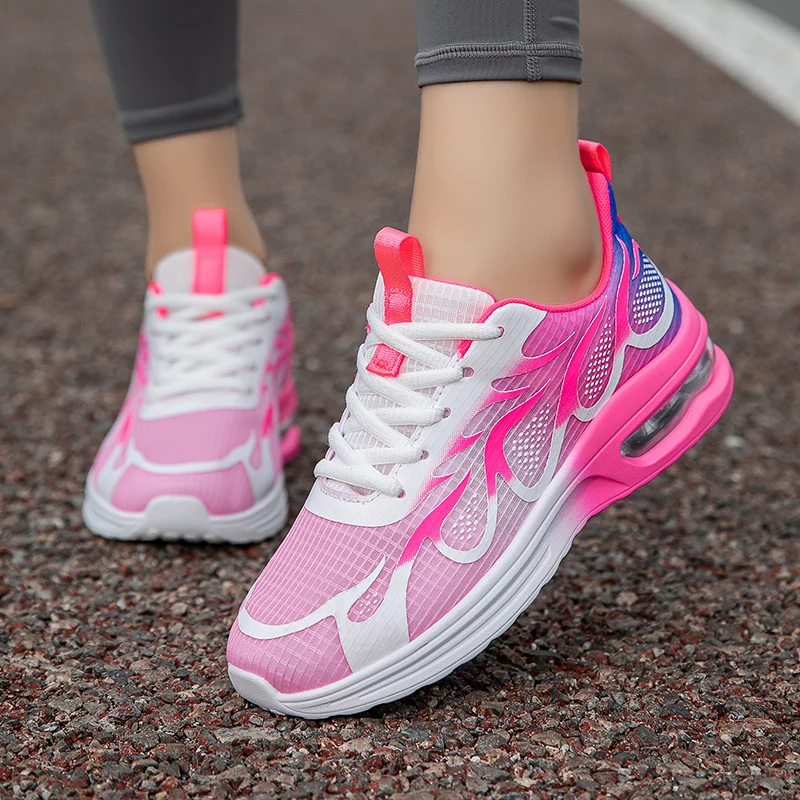 Women Sports Shoes Summer New Air Cushion Running Shoes for Women Mesh Breathable Lightweight Comfortable Sneakers Tenis Walking