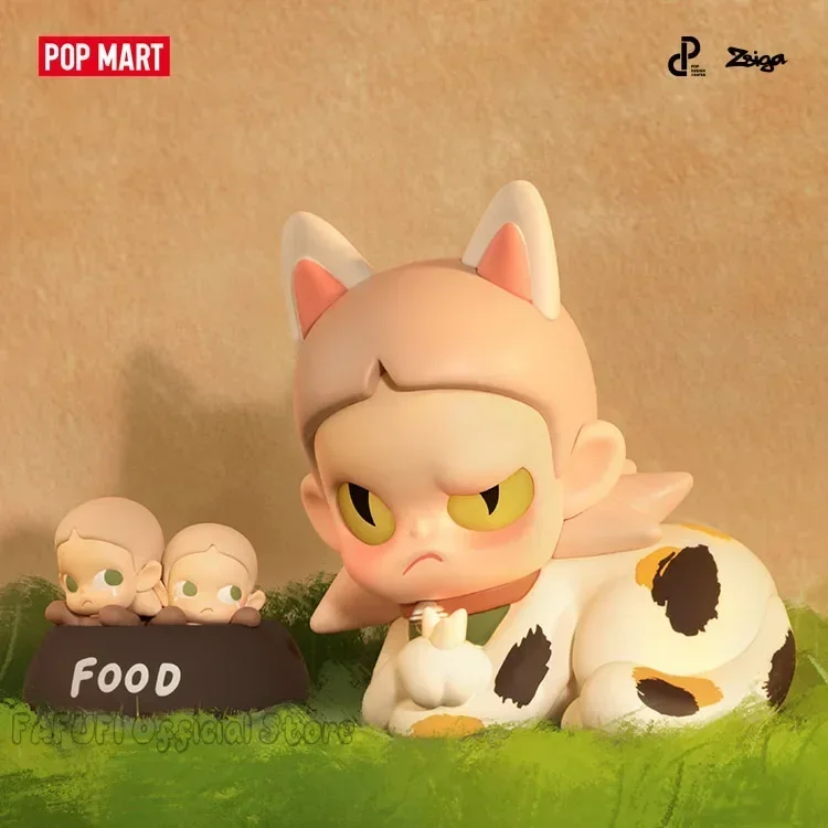 

POP MART Zsiga Fussy Cat 100% фигурка серии слепая коробка Mystery Box игрушки Kawaii украшения фигурки домашний декор настольная модель