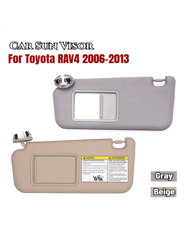 Pare-soleil de voiture Beige et gris, côté gauche/droit, côté conducteur/passager, pour Toyota RAV4 2006 2007 2008 2009 2010 2011 2012 2013