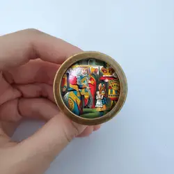 Alice in the Wonderland Cabinet Dresser Knobs pull Glass Cabochon Knob Domed Cabinet Knobs Furniture Knobs furniture handles