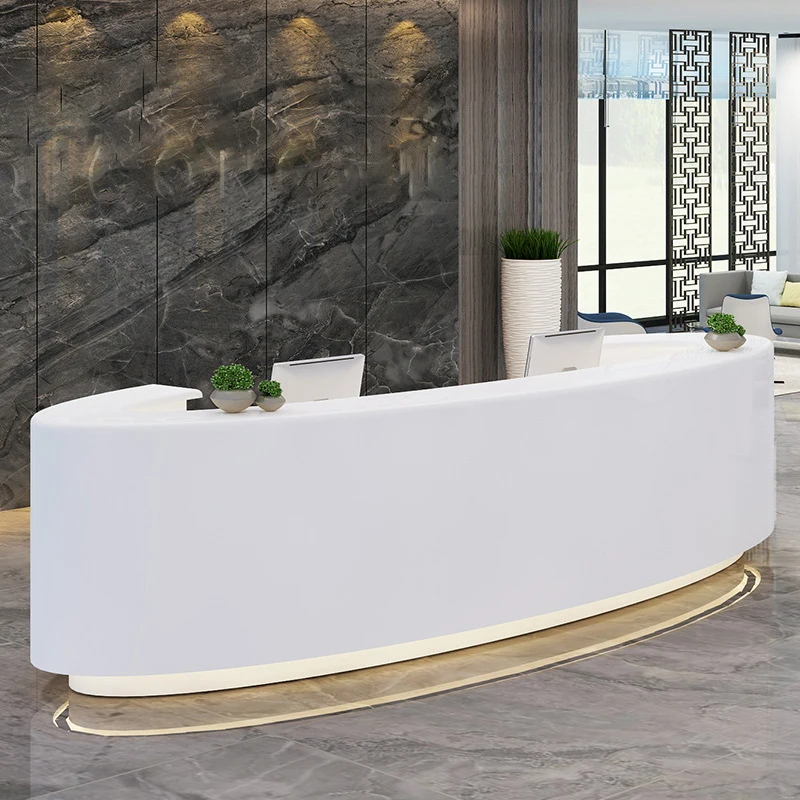 High Quality and Fashionable Painted Office Front Desk Reception Modern Company Creative Customization