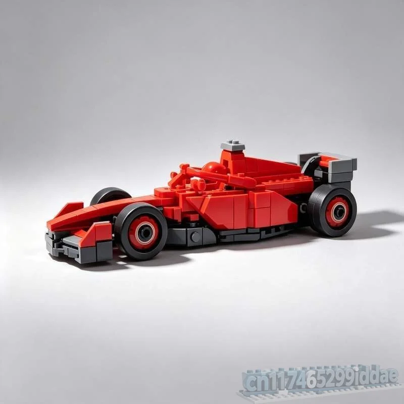 NEW 203PCS Mini Formula Race Car Technical MOC Model DIY Assembled Building Bricks Compact Sports Track Desktop Interior Gifts