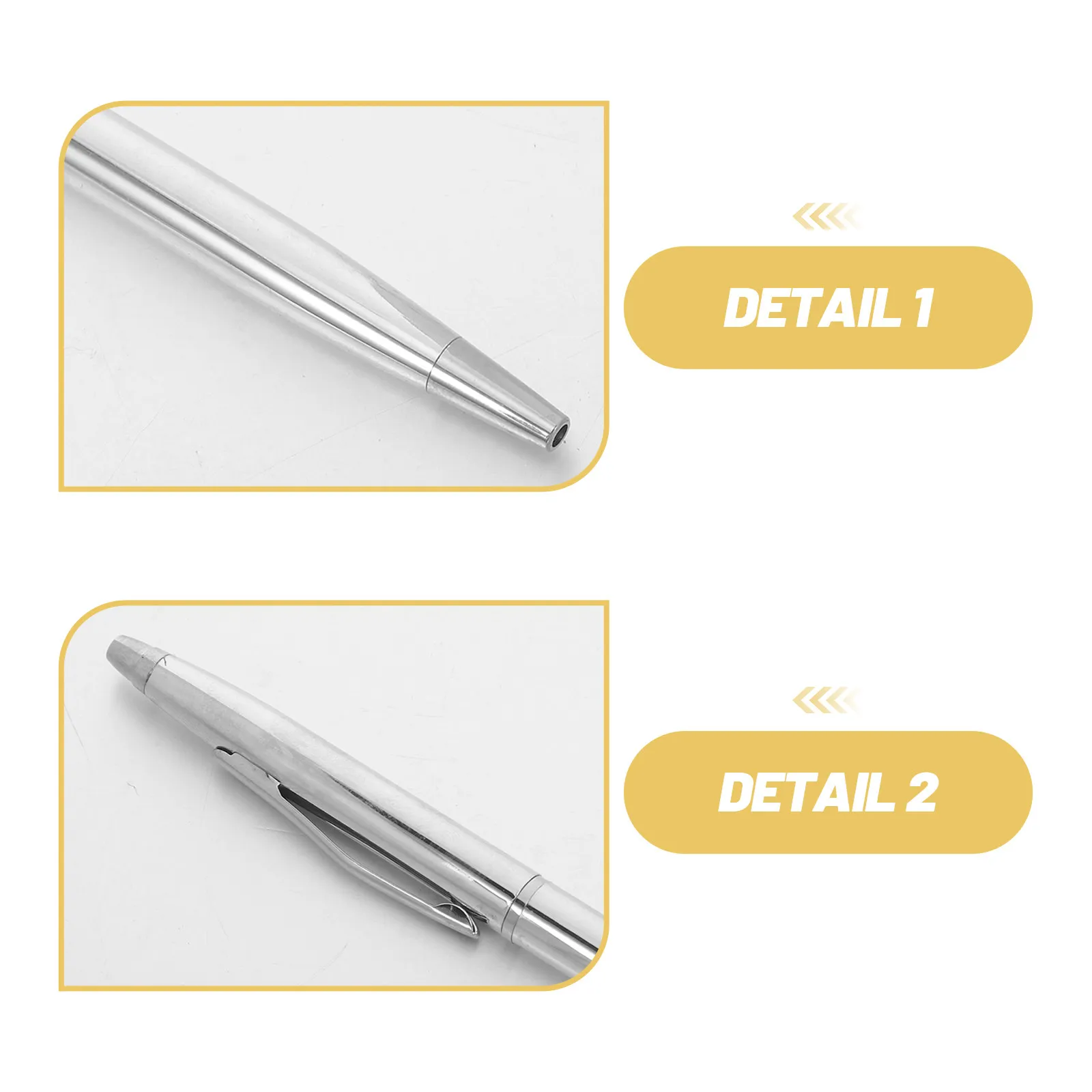 12Pcs Electroplated Metal Ballpoint Pens Smooth Writing Black Ink Refillable Executive Office Business Signature Journaling Pen