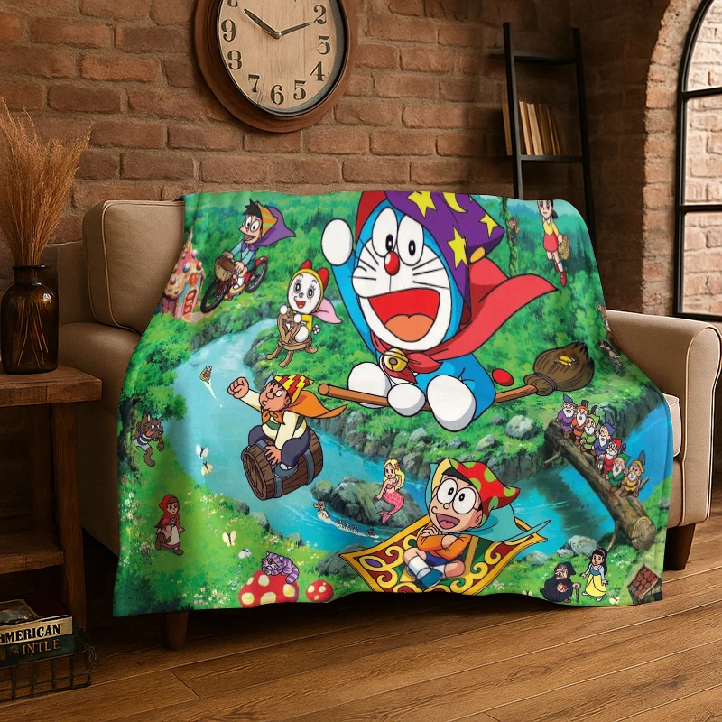 Cartoon D-Doraemon Dream Anime Flanelldecke, weiche, warme Decke für Schlafzimmer, Wohnzimmer, Bett, Reisen, Camping, Picknick, Kinder
