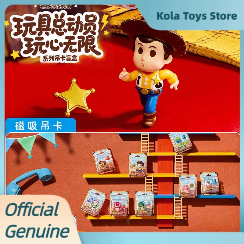 

Genuine Toy Story Unlimited Playfulness Series Blind Box Magnetic Hanging Card Buzz Lightyear Woody Surprise Box Figure Gift