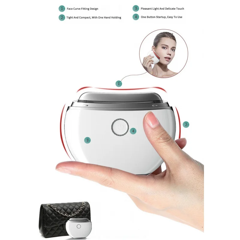 Nieuwe Elektrische Microcurrent Afslankende Massage Tools Facial Gua Sha Board Beauty Home Gebruik