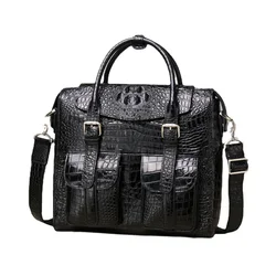 Large Capacity Men Luxury Single Shoulder Messenger Handbag Genuine Leather Business Briefcase High Quality Crossbody Laptop Bag