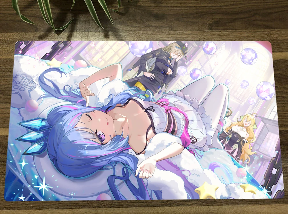 

YuGiOh Witchcrafter Madame Verre TCG CCG Playmat Trading Card Game Mat Table Desk Gaming Play Mat Mousepad Mouse Pad 60x35cm