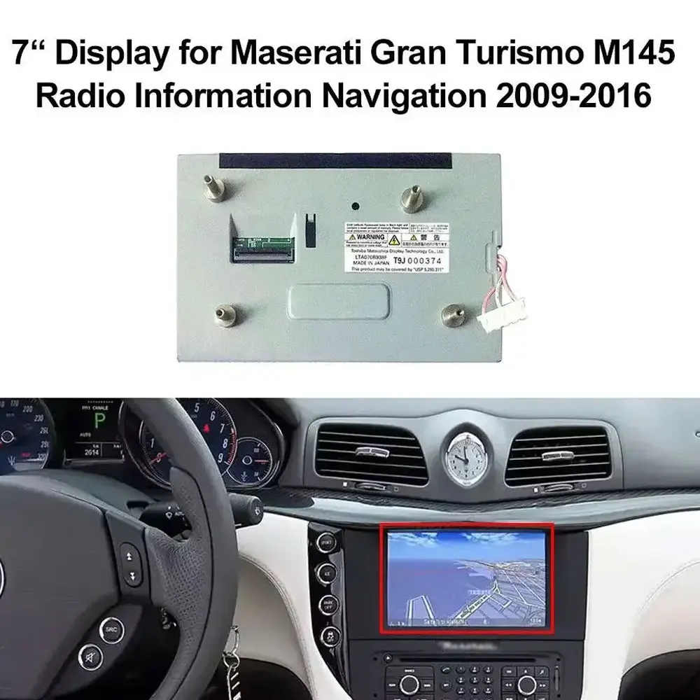 7-Zoll-LCD-Display für das Armaturenbrett des Maserati Gran Turismo M145, Ersatzteil für Fahrzeug-Radio, Informations- und Navigationssystem. – Detail 6