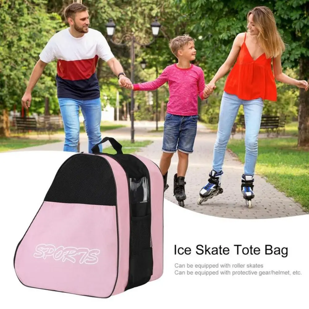 Large Capacity Breathable Roller Skates Bag Ice Skating Bag Portable Kids Inline Skates Bag Skates Storage Bag Skating Shoes Bag