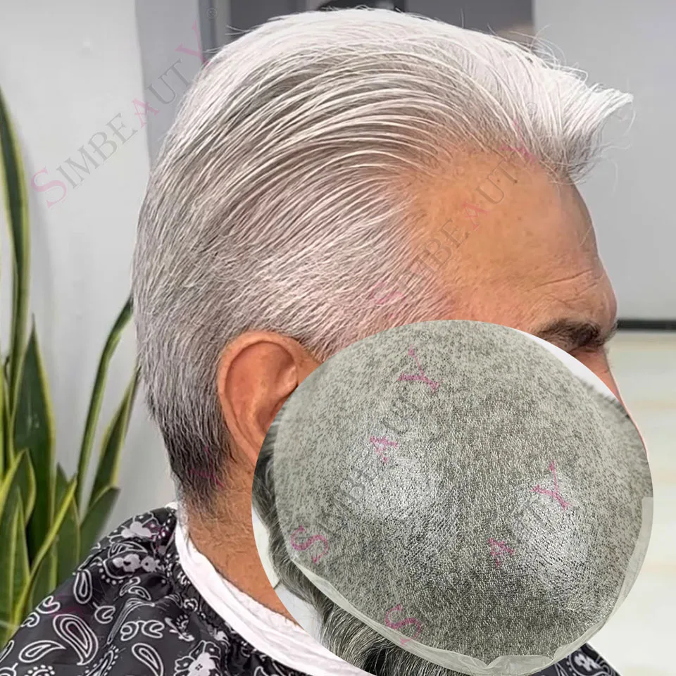 

Необнаружимый 90% Плотность Супер Ультра 0,02 мм Тонкая Кожа 60R Белый Блондин Серый 1b80 1b30 Человеческие Волосы Мужской Парик Натуральная Линия Волос Vloop