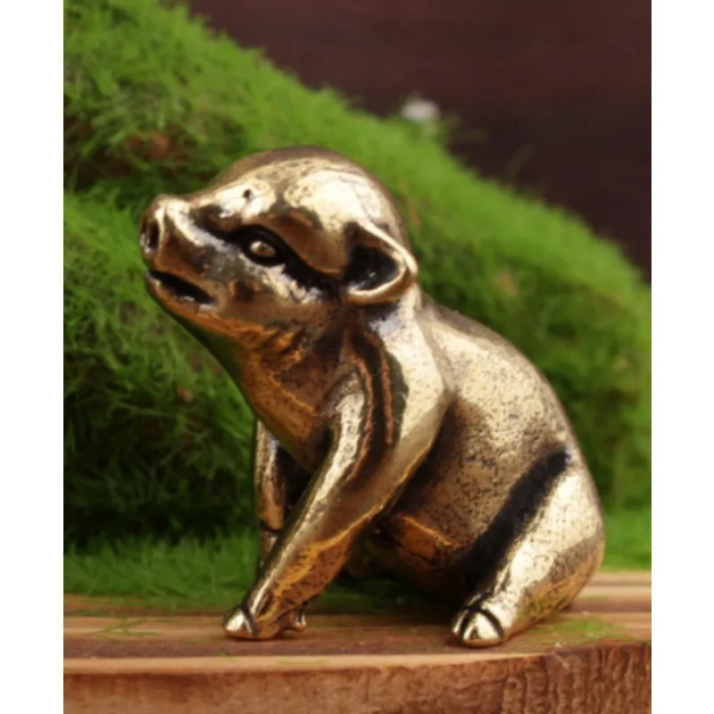 Lucky Pig Statue Vintage Boar Ornament Home Decor Craftsmanship Foyer Desktop Decoration Crafts Miniatures Figurines