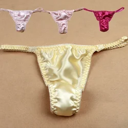 2pcs/lot Free shipping  Women's sexy silk panties G-string 100% mulberry silk thong t panties