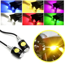 Motorcycle Signal Lamp LED Eagle Eye Shape Mini License Plate Light Turn Signal Indicator Tail Rear Light Brake Fog Lamp Bulb