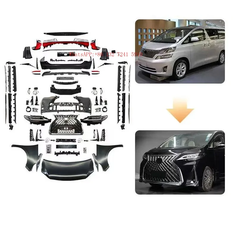 Hongsheng Products New Fashion Bodykit for 2008-2014 for Velre Anh20 Upgrade to LM Model Bumper with Tow Hook Acceories