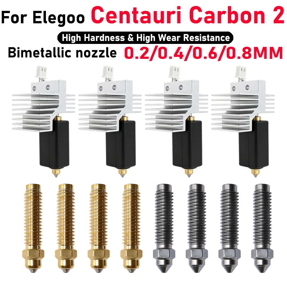 Zestaw do modernizacji Elegoo CC 2 Hotend 0.2/0.4/0.6/0.8mm, zmontowany ekstruder Hotend do Elegoo Centauri Carbon 2 Hotend / Dysza Centauri — zdjęcie produktu 7