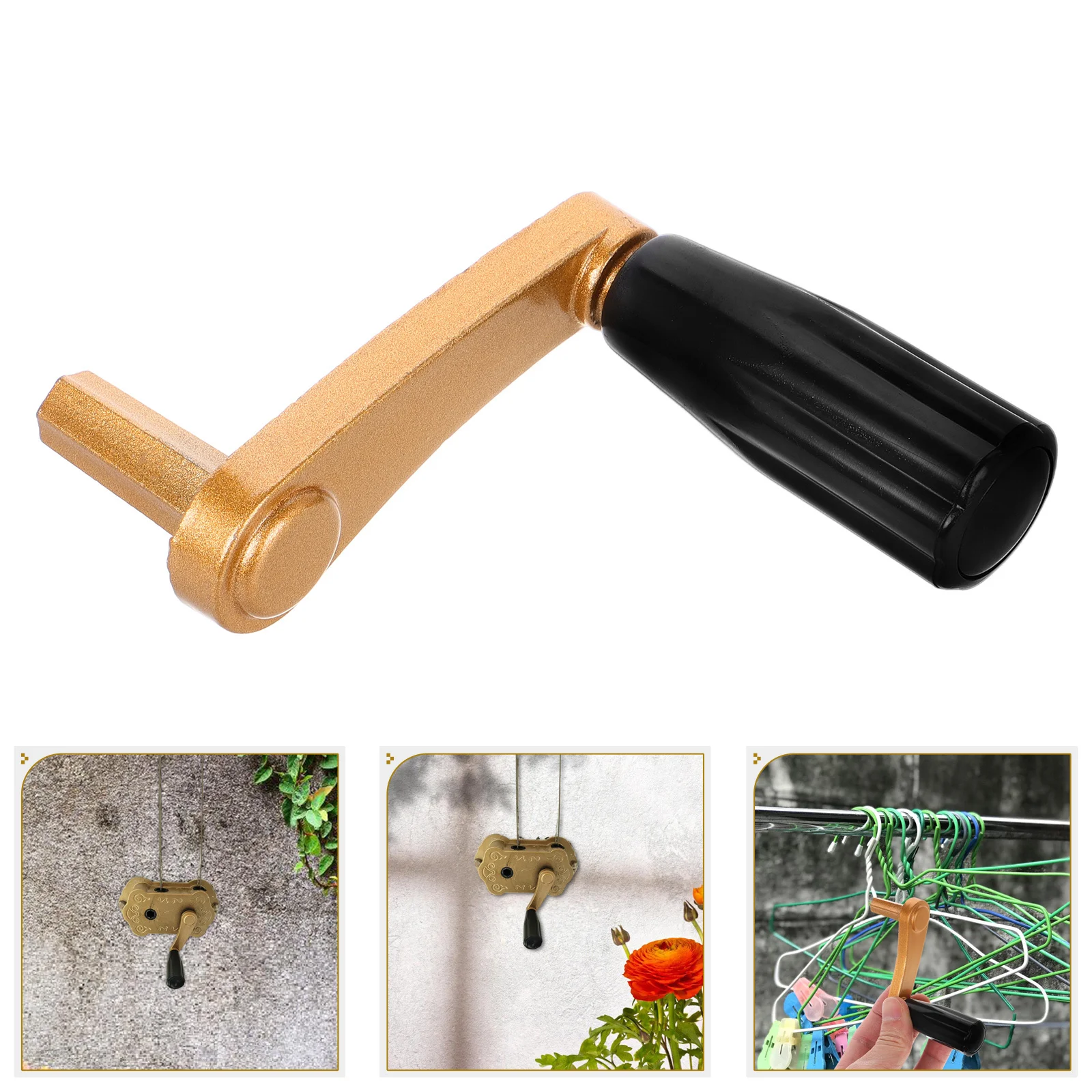 

Clothes Rack H Crank Drying Hanger H Metal Manual Lift Parts Accessories Six Tooth Angle Design Home Use Durability