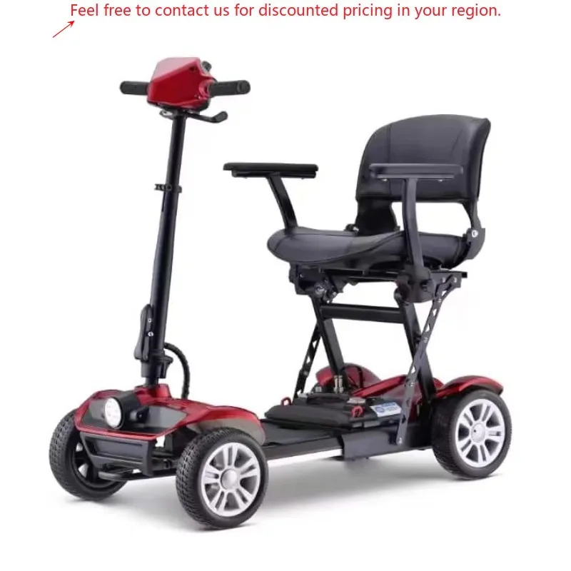 

Hot Sale Lightweight Automatic Folding Handicapped 4 Wheel Electric Mobility Scooter For Adults