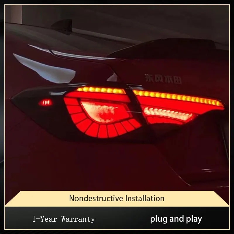 Car Lights For Honda Civic G11 2021 2022 2023 Taillight LED Dragon Scale Design Tai Light Assembly Rear Lamp Accessories