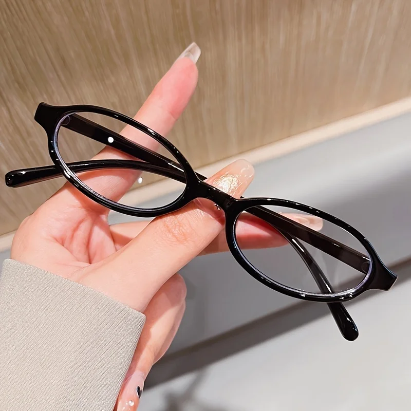 Small Oval Clear Lens Glasses Frames Cute Candy Color Cosplay Costume Decorative Glasses Computer Spectacles Women