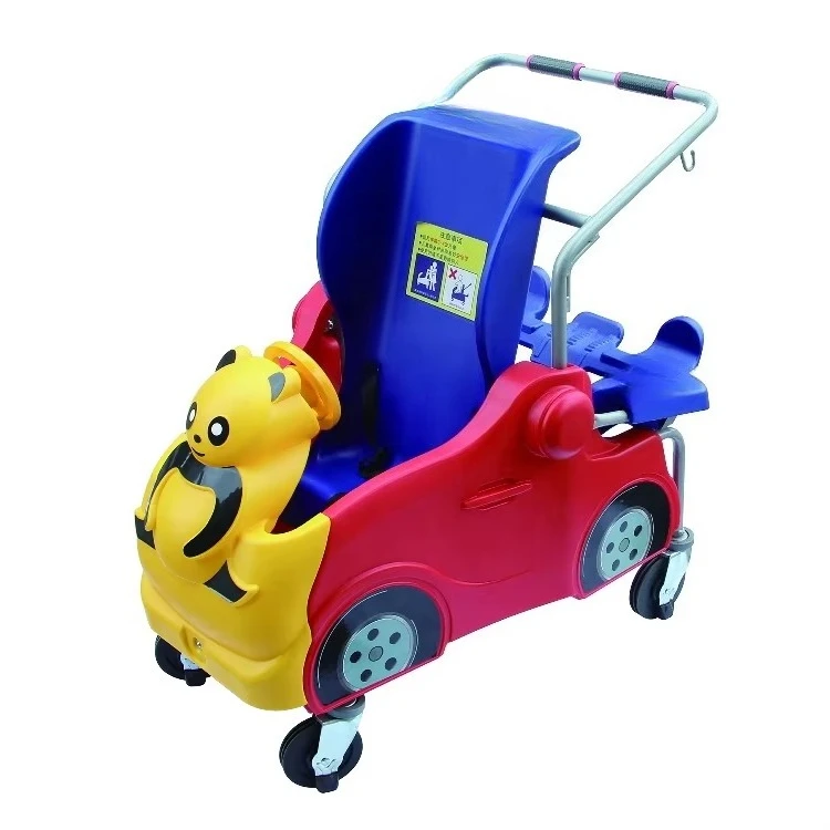 Supermarket Panda convertible folding shopping cart with metal and aluminum plastic cab