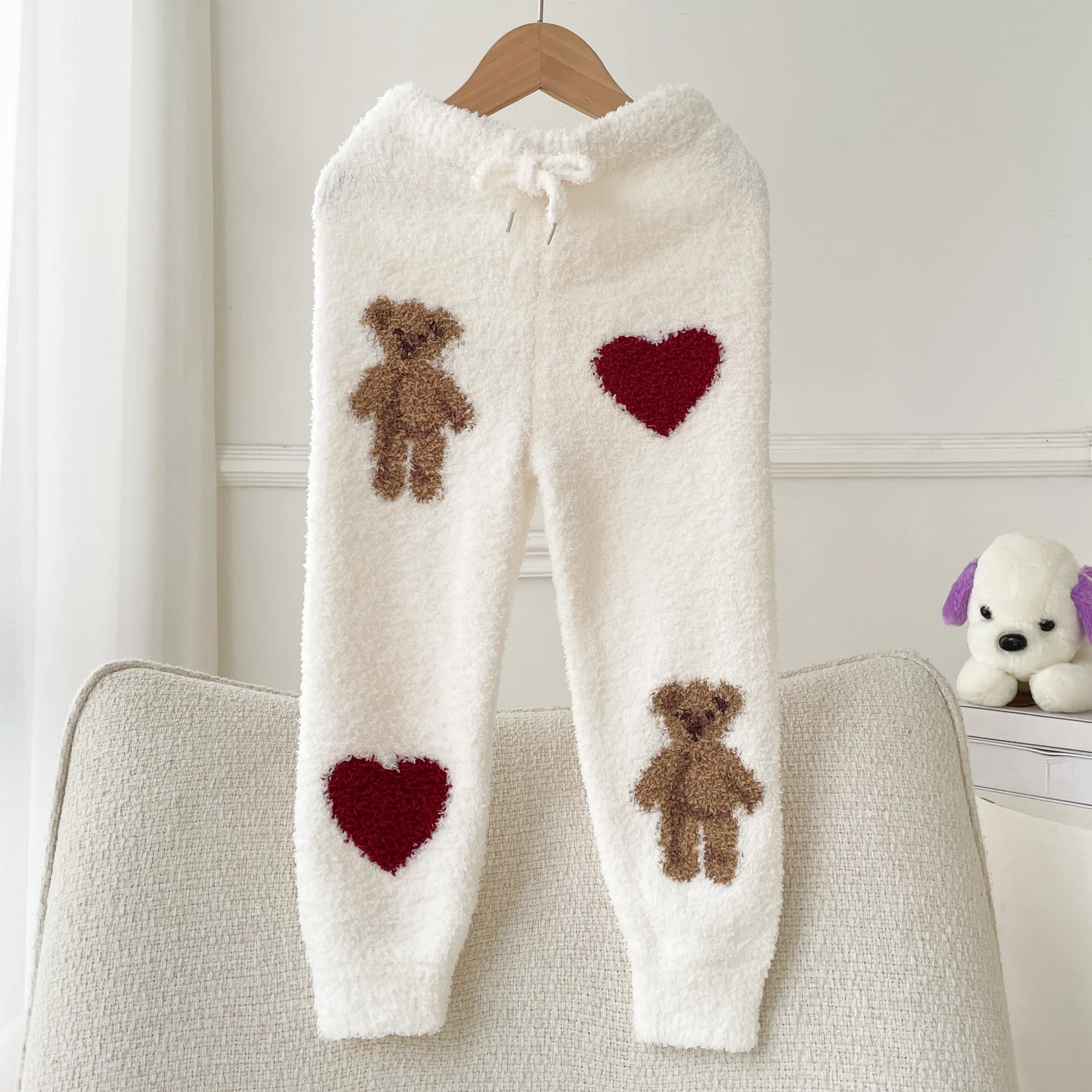 Autumn Winter Family Matching Soft Warm Cardigan Set Mother Daughter Son Pajama Set Christmas Children Set Top + Pants 2PCS/SET