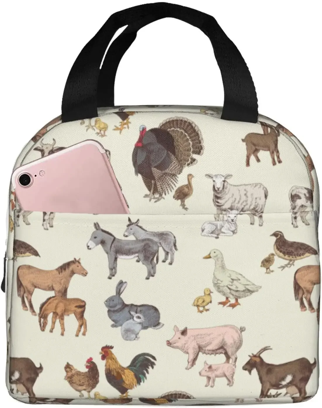 Sloth Print Lunch Bag Lunch Box, Insulated Lunch Bag Cooler Tote Box for Women Adult