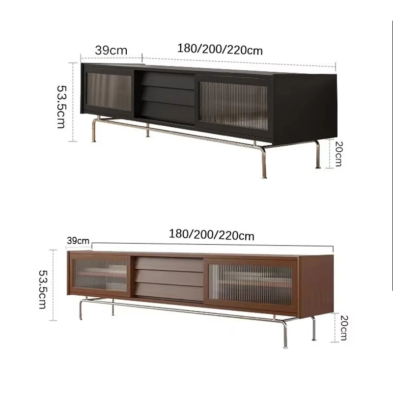 Modern living room furniture TV cabinet, console wooden table and TV cabinet with drawers combination