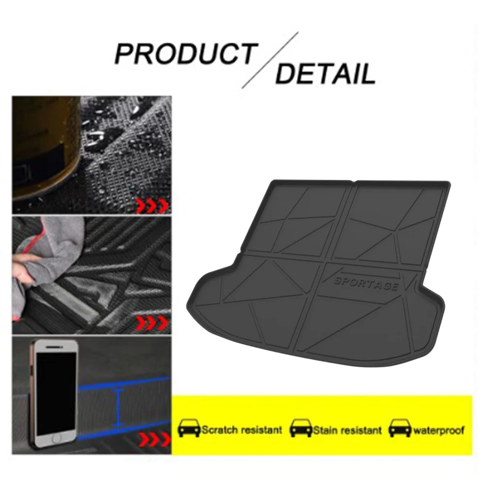 TPE Storage Box Pad Rear Trunk Mat For KIA Sportage 2023 Waterproof Protective Liner Trunk Tray Floor Mat