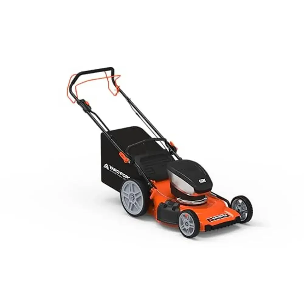 

40V Lithium-Ion 3-in-1 Self-Propelled Lawn Mower with Adjustable Heights Cordless Battery Powered Efficient Mowing Mulching Side