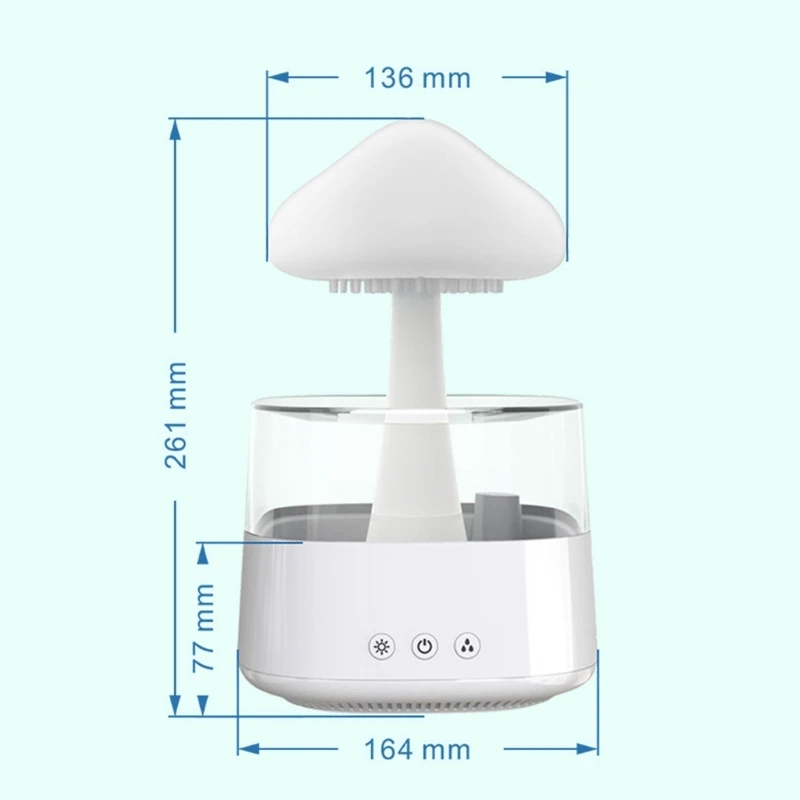 เครื่องทำความชื้นรูปเห็ดเครื่องทำความชื้นอากาศน่ารักเครื่องทำละอองน้ำเครื่องเพิ่มความชื้นในห้องขนาดเล็กสำหรับใช้ในบ้านและสำนักงานห้องนอน