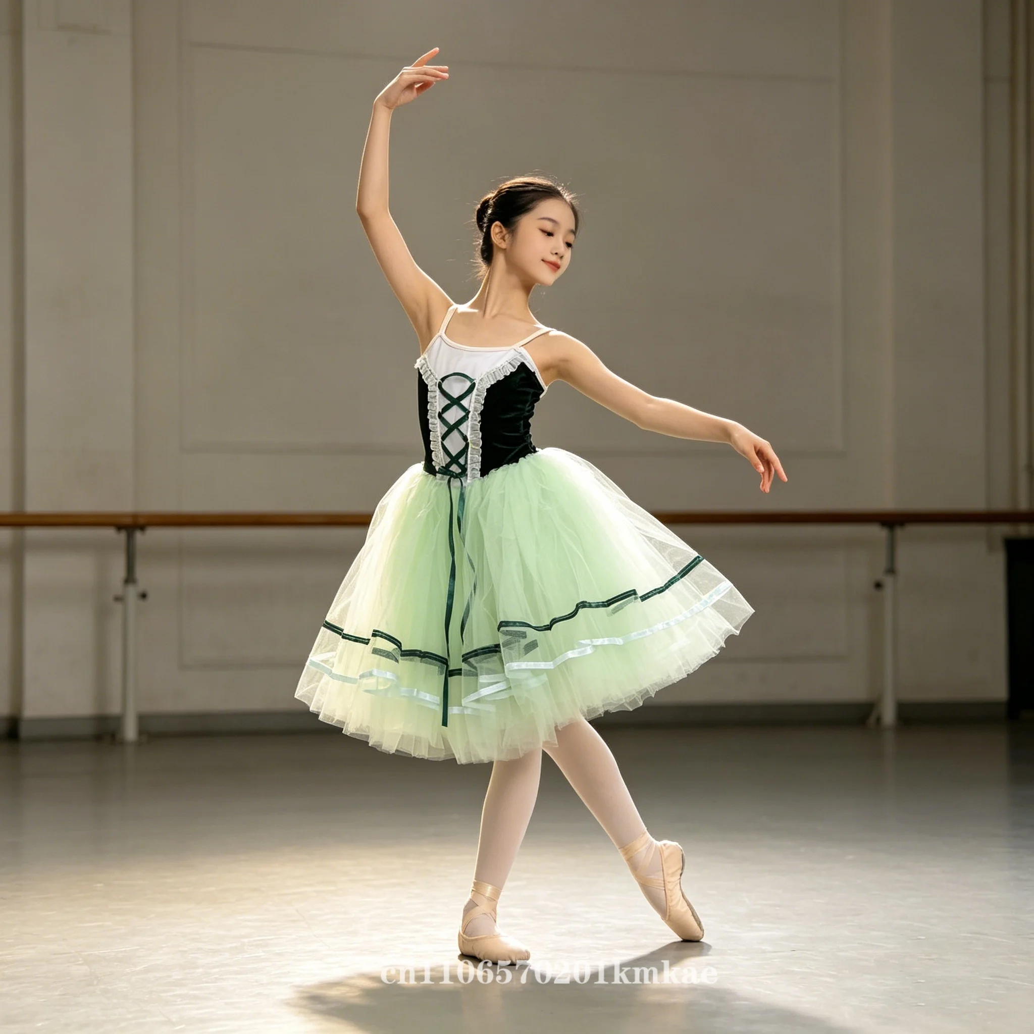 green-professional-ballet-gisele-competition-adult-women-child-ballet-long-tutu-dress-for-girls-kids-leotard-ballerina-dress